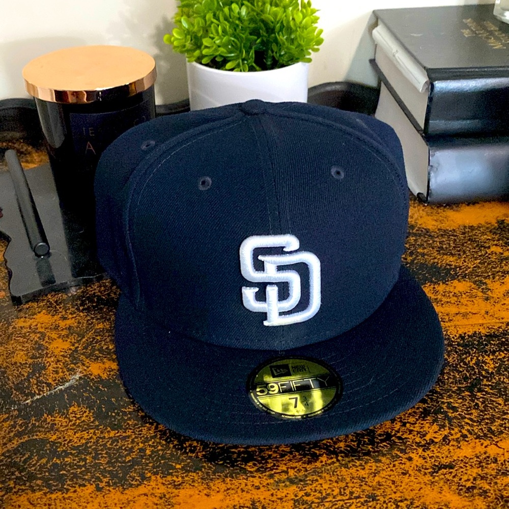 Men's San Diego Padres New Era 59FIFTY Fitted Hat 7 3/4 Black